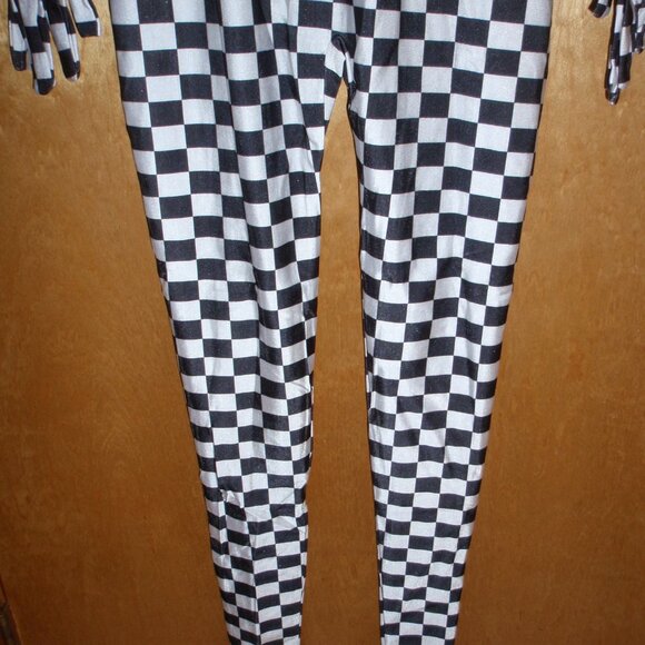 2nd Skin Checkered JESTOR BODYSUIT Costume Zentai Halloween Bachelor Party! - Picture 6 of 8